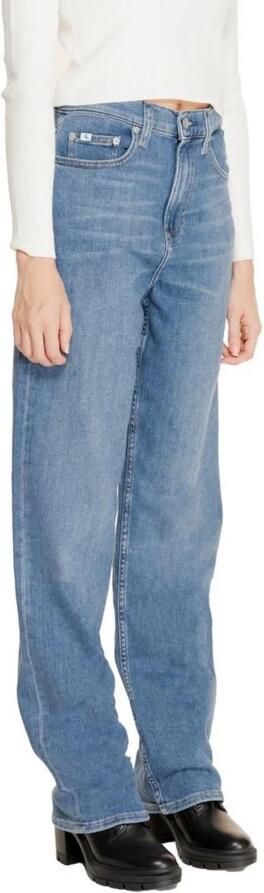 Calvin Klein Jeans Blauwe Effen Rits Jeans Vrouwen Herfst Winter Blue Dames - Foto 7