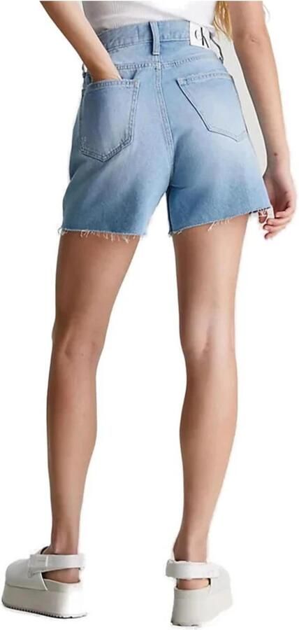 Calvin Klein Jeans Blauwe Versleten Denim Shorts Blue Dames - Foto 7