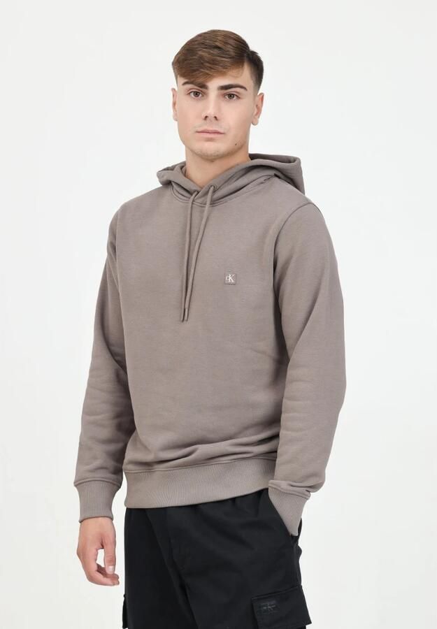 Calvin Klein Jeans Bruine Hoodie Heren Casual Logo Brown Heren