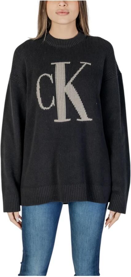 Calvin Klein Jeans Casual Relaxte Fit Sweatshirt Vrouwen Lente Zomer Black Dames - Foto 4