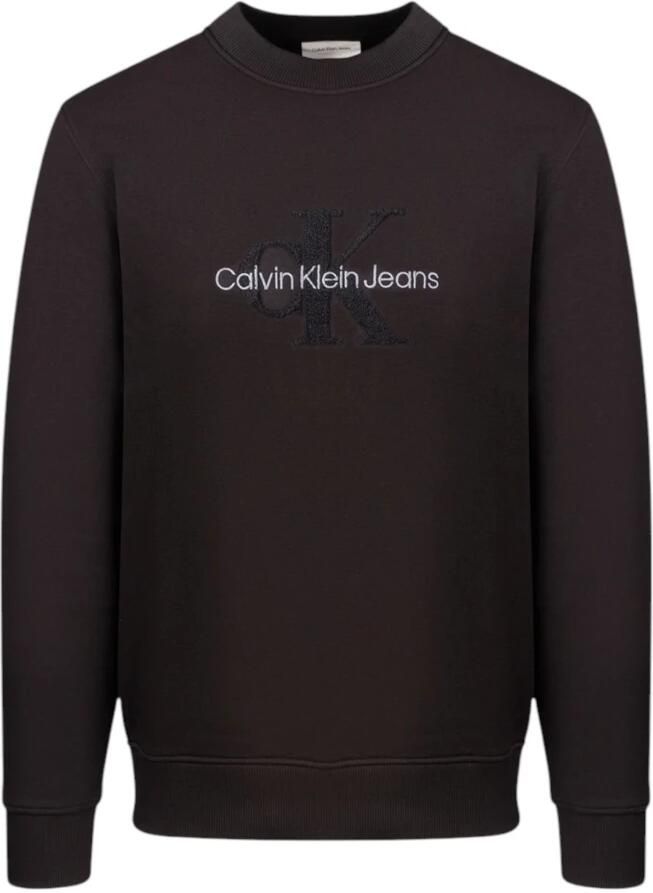 Calvin Klein Jeans Stijlvolle bedrukte katoenen sweatshirt Black Heren