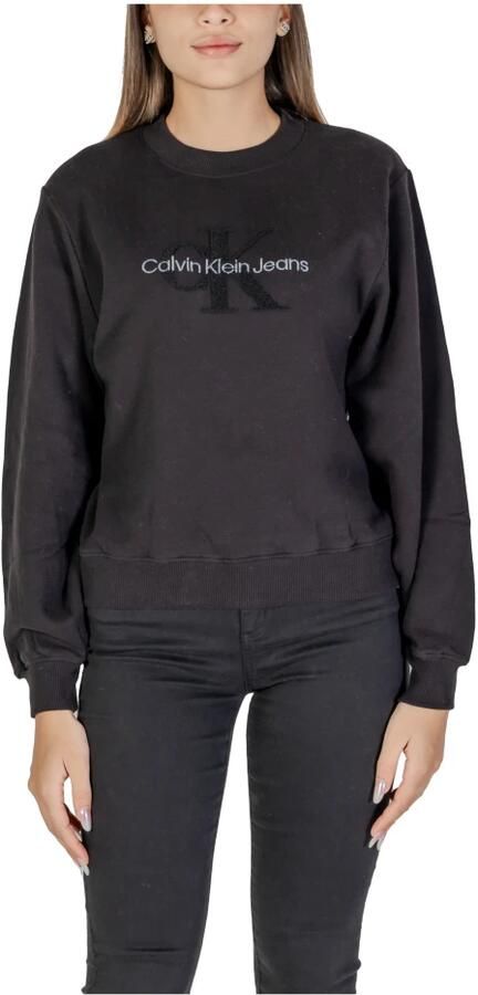 Calvin Klein Zwarte Geborduurde Sweater met Lange Mouwen Black Dames - Foto 8