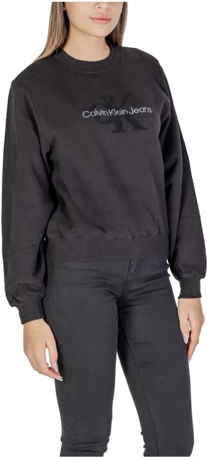Calvin Klein Zwarte Geborduurde Sweater met Lange Mouwen Black Dames - Foto 6