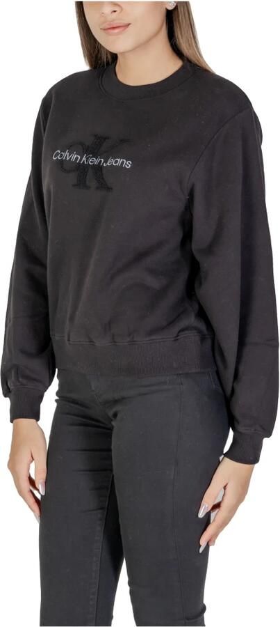 Calvin Klein Zwarte Geborduurde Sweater met Lange Mouwen Black Dames - Foto 7