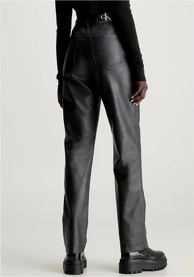 Calvin Klein Imitatieleren broek FAUX LEATHER HIGH RISE STRAIGHT - Foto 5