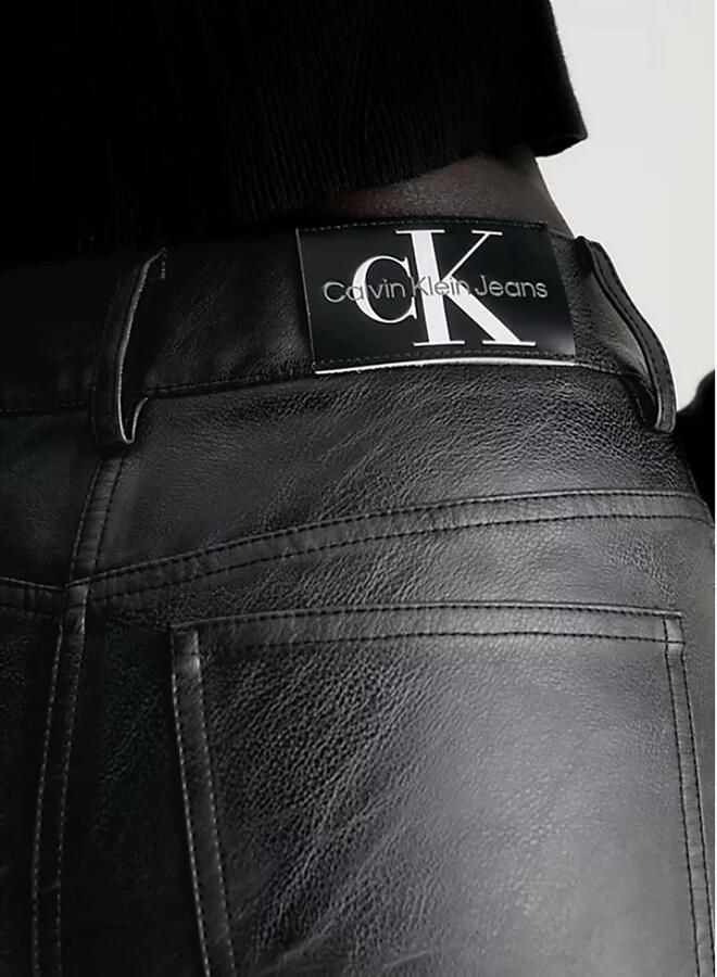 Calvin Klein Imitatieleren broek FAUX LEATHER HIGH RISE STRAIGHT - Foto 3