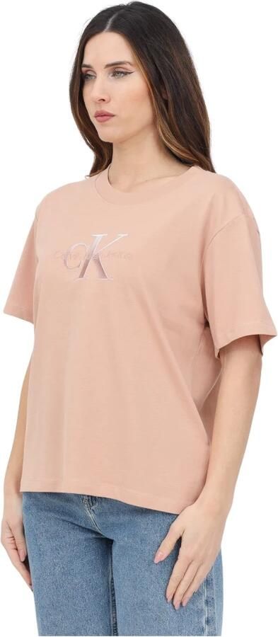 Calvin Klein Jeans Eenvoudig en verfijnd T-shirt met korte mouwen Pink Dames - Foto 5