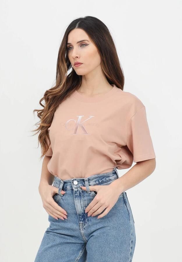 Calvin Klein Jeans Eenvoudig en verfijnd T-shirt met korte mouwen Pink Dames - Foto 2