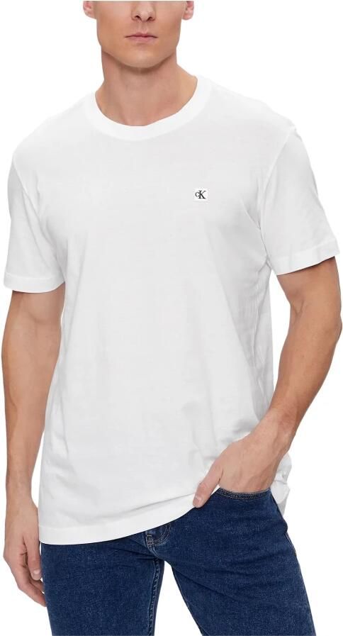 Calvin Klein Jeans Witte Monogram T-shirt Essentie Moderne White Heren - Foto 7