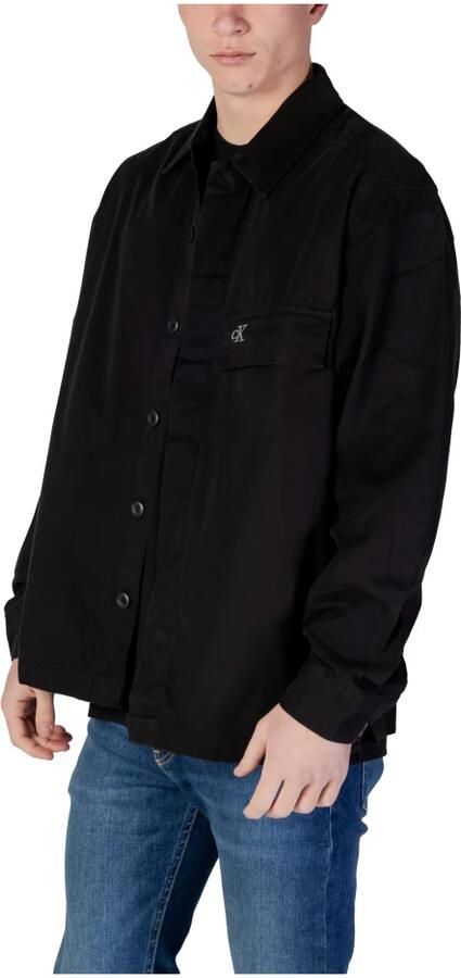 Calvin Klein Jeans Geregenereerd Katoenen Overhemd met Lange Mouwen Black Heren - Foto 3