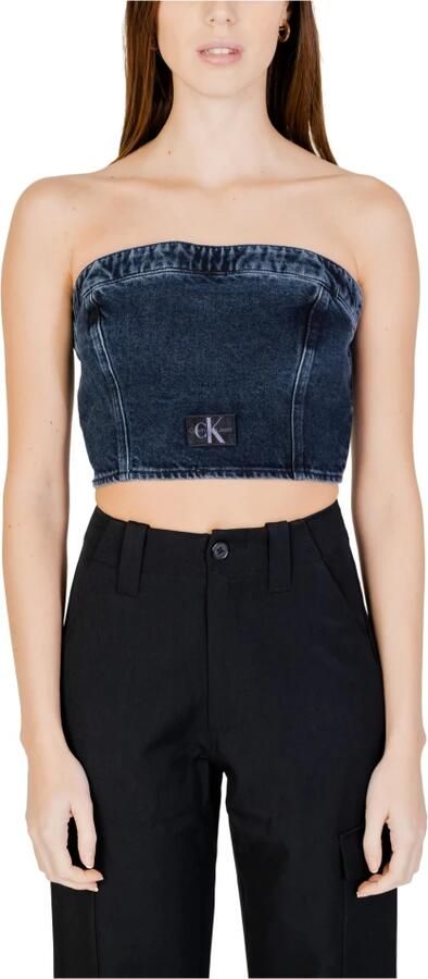 Calvin Klein Jeans Gestreepte Mouwloze Top Flatterende Pasvorm Blue Dames - Foto 5