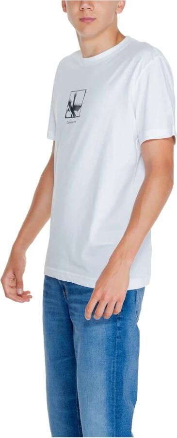 Calvin Klein Jeans Witte Ronde Hals T-shirt Mannen Herfst Winter White Heren - Foto 2