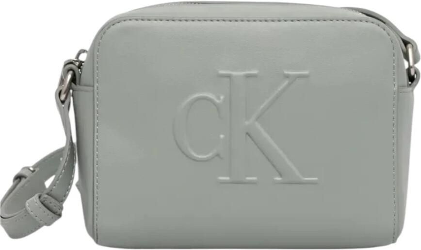 Calvin Klein Jeans Grijze Polyurethaan Rits Tas met Zakken Gray Dames - Foto 2