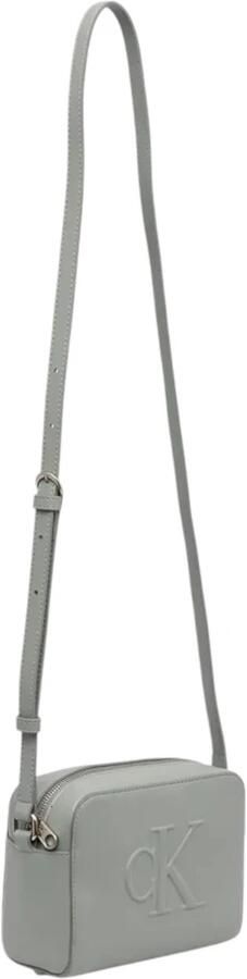 Calvin Klein Jeans Grijze Polyurethaan Rits Tas met Zakken Gray Dames - Foto 3