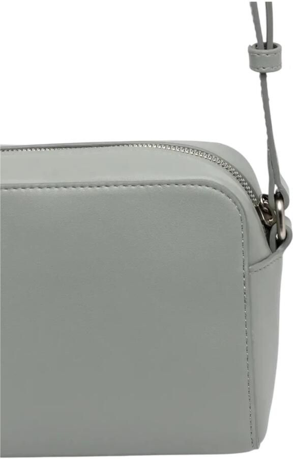 Calvin Klein Jeans Grijze Polyurethaan Rits Tas met Zakken Gray Dames