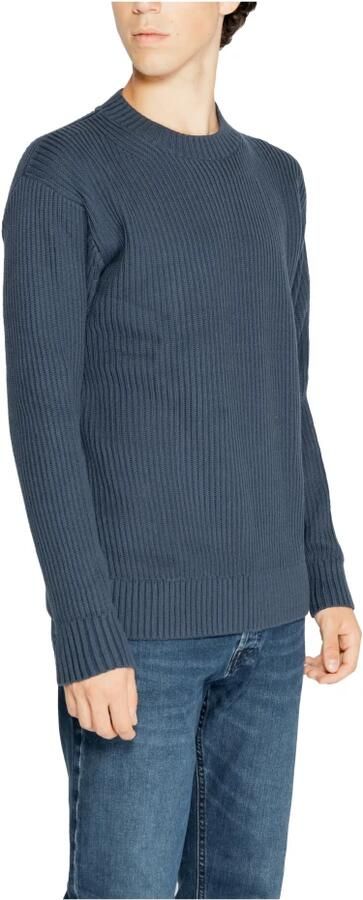 Calvin Klein Jeans Zwarte Katoenen Gebreide Kleding Herfst Winter Collectie Blue Heren