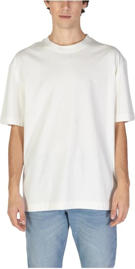 Calvin Klein Jeans Heren Herfst Winter Katoenen T-Shirt Beige Heren - Foto 4