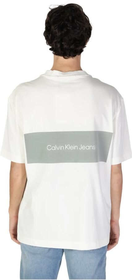 Calvin Klein Jeans Heren Herfst Winter Katoenen T-Shirt Beige Heren