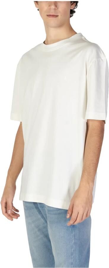 Calvin Klein Jeans Heren Herfst Winter Katoenen T-Shirt Beige Heren - Foto 3