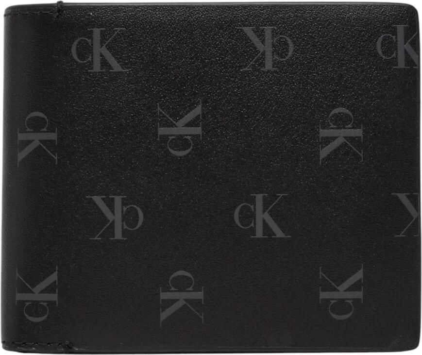Calvin Klein Jeans Heren lederen bifold portemonnee met muntvak Black Heren - Foto 3
