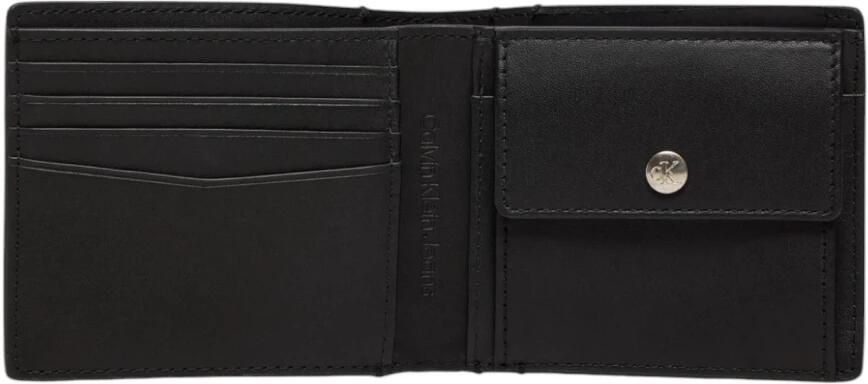 Calvin Klein Jeans Heren lederen bifold portemonnee met muntvak Black Heren - Foto 2