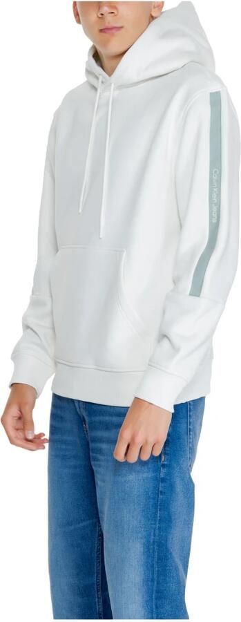 Calvin Klein Jeans Herfst Winter Heren Sweatshirt Logo Tape White Heren - Foto 6