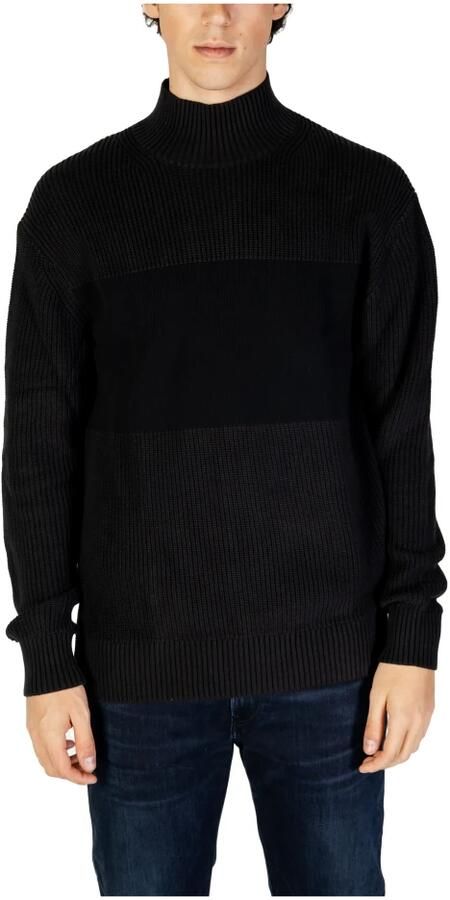 Calvin Klein Jeans Hoge Mixed Stitch Trui Black Heren - Foto 4