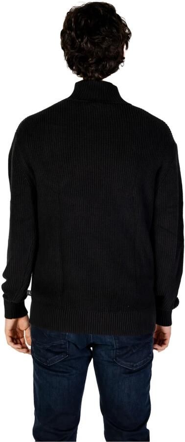 Calvin Klein Jeans Hoge Mixed Stitch Trui Black Heren