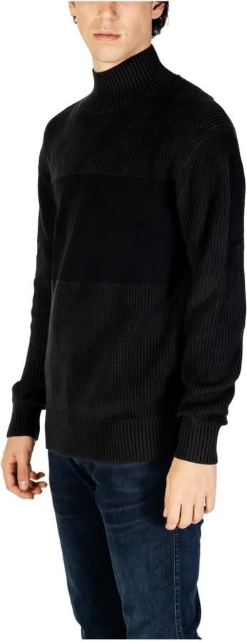 Calvin Klein Jeans Hoge Mixed Stitch Trui Black Heren - Foto 3