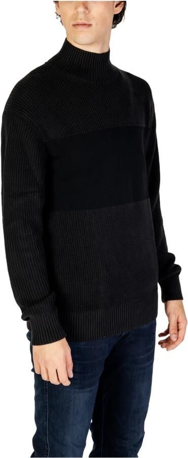 Calvin Klein Jeans Hoge Mixed Stitch Trui Black Heren - Foto 2
