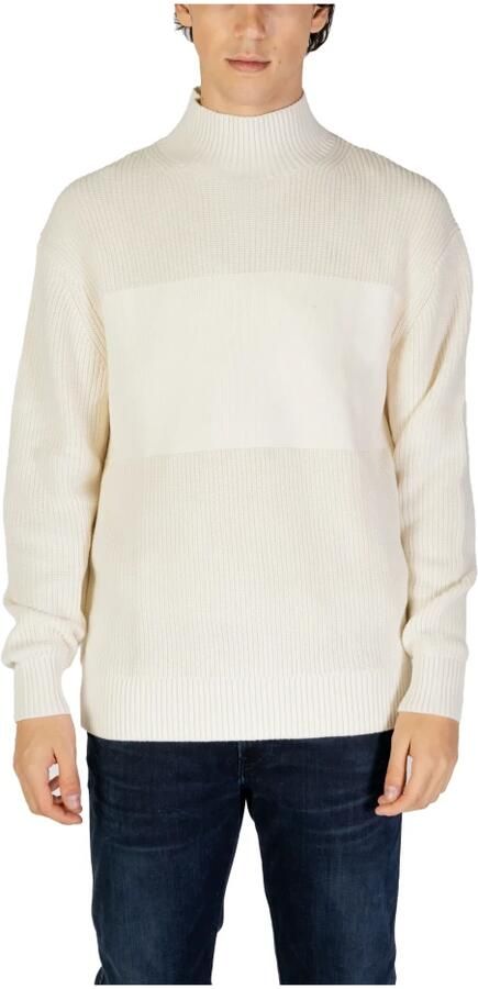Calvin Klein Jeans Hoge Steek Trui Collectie Herfst Winter Beige Heren - Foto 4