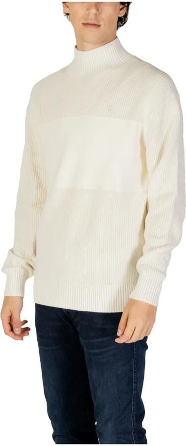 Calvin Klein Jeans Hoge Steek Trui Collectie Herfst Winter Beige Heren - Foto 2