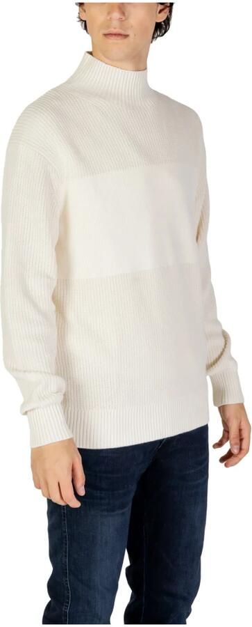 Calvin Klein Jeans Hoge Steek Trui Collectie Herfst Winter Beige Heren - Foto 3