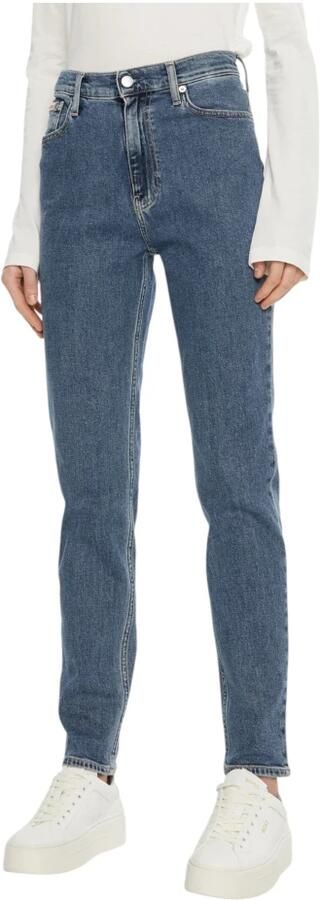 Calvin Klein Jeans Hoge Taille Mom Fit Jeans Blue Dames - Foto 4