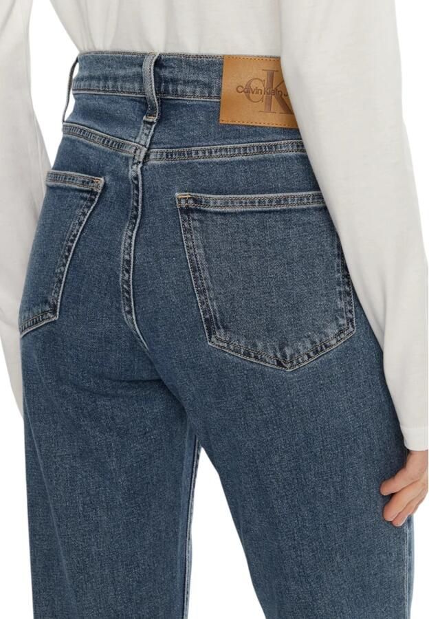 Calvin Klein Jeans Hoge Taille Mom Fit Jeans Blue Dames
