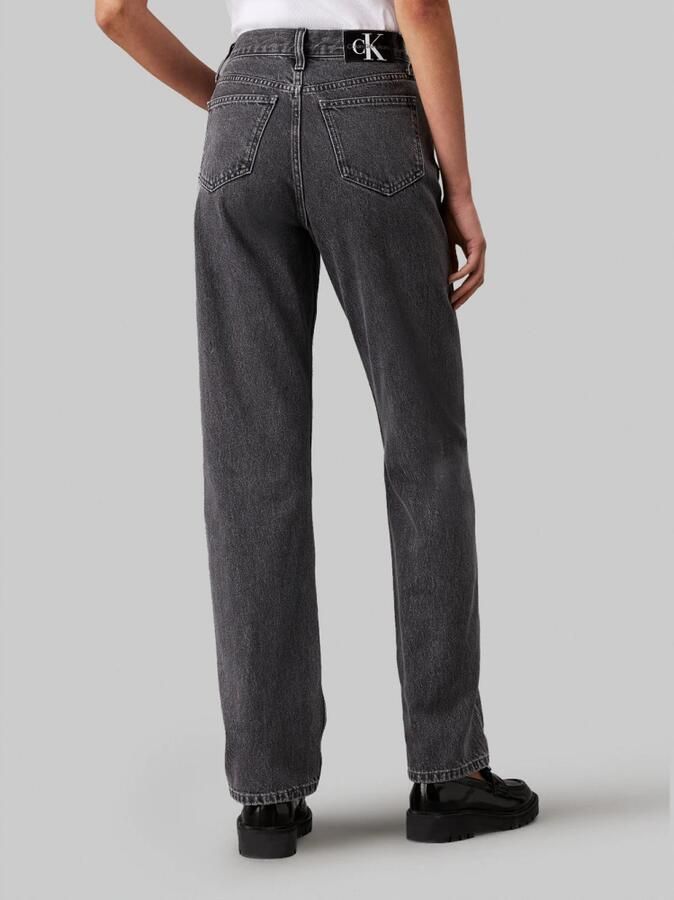 Calvin Klein Jeans High Rise Straight Jeans in Denim Grey Gray Dames - Foto 2