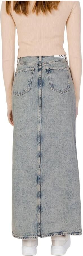 CALVIN KLEIN Dames Rokken Front Split Maxi Denim Skirt Lichtblauw - Foto 6