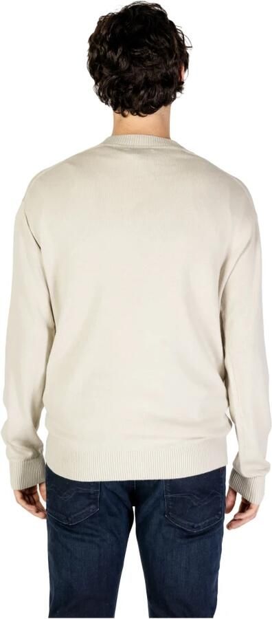 Calvin Klein Beige Sweater Ronde Hals Elastische Manchetten Beige Heren - Foto 3