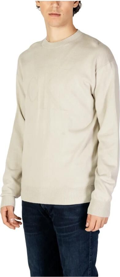 Calvin Klein Beige Sweater Ronde Hals Elastische Manchetten Beige Heren - Foto 4