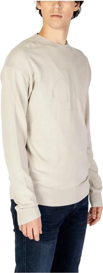 Calvin Klein Beige Sweater Ronde Hals Elastische Manchetten Beige Heren - Foto 5