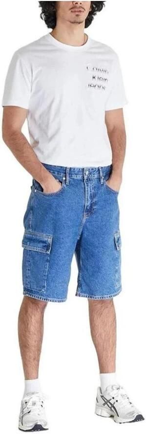 Calvin Klein Jeans Katoenen Bermuda Shorts Collectie Lente Zomer Blue Heren - Foto 3