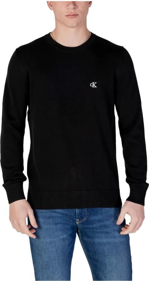 Calvin Klein Jeans Zwarte Katoenen Sweatshirt Lange Mouw Ronde Hals Black Heren - Foto 6