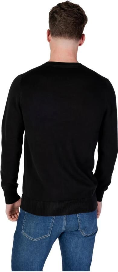 Calvin Klein Jeans Zwarte Katoenen Sweatshirt Lange Mouw Ronde Hals Black Heren - Foto 4