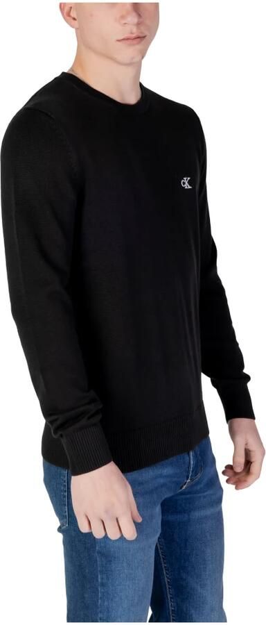 Calvin Klein Jeans Zwarte Katoenen Sweatshirt Lange Mouw Ronde Hals Black Heren - Foto 5