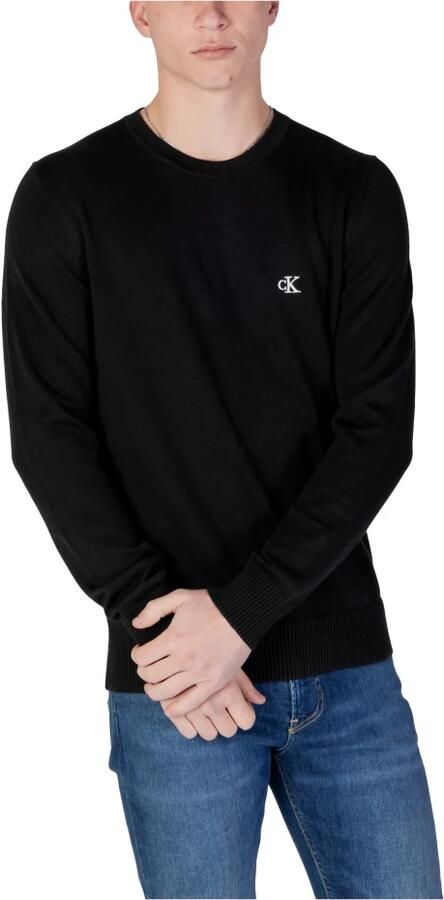 Calvin Klein Jeans Zwarte Katoenen Sweatshirt Lange Mouw Ronde Hals Black Heren - Foto 2