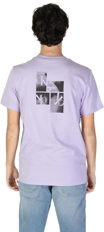 Calvin Klein Jeans Katoenen Heren T-shirt Herfst Winter Collectie Purple Heren - Foto 4