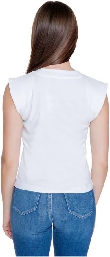 Calvin Klein Jeans Katoenen Korte Mouw T-shirt Dames Herfst Winter White Dames - Foto 3