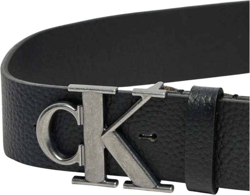 Calvin Klein Jeans Klassieke leren riem met gespsluiting Black Heren