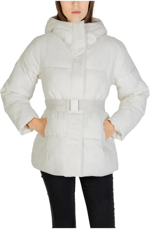 Calvin Klein Jeans Korte Pufferjas Vrouwen Herfst Winter White Dames