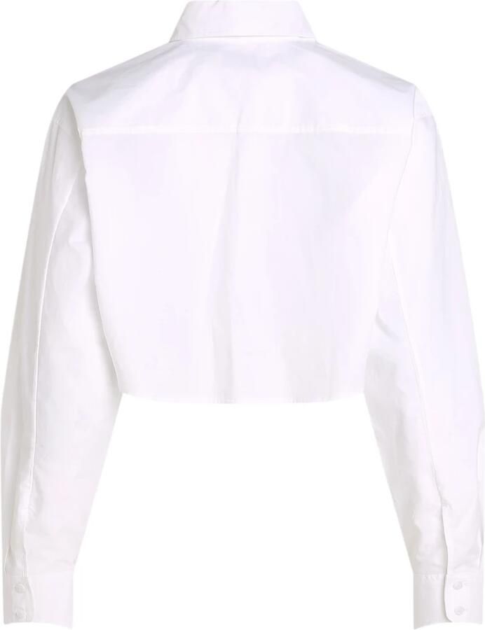 Calvin Klein Jeans Lange mouwen katoenen damesoverhemd White Dames